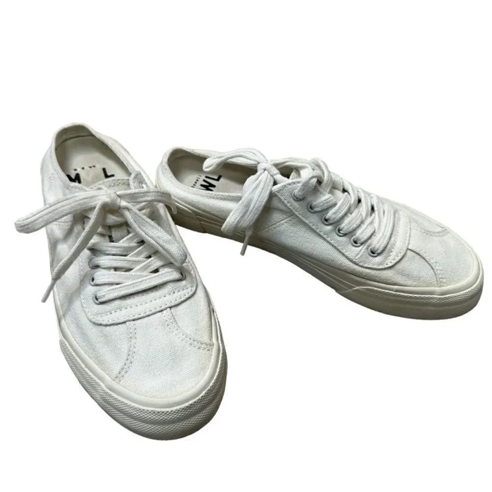 Madewell Sidewalk backless slide In white Sneakers size 6.5